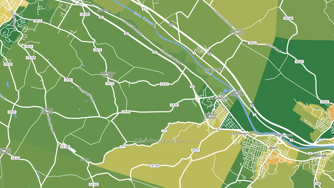 Frankfort, NY block-group voter-turnout map