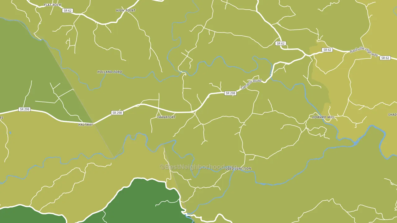 Frankfort, TN block-group voter-turnout map