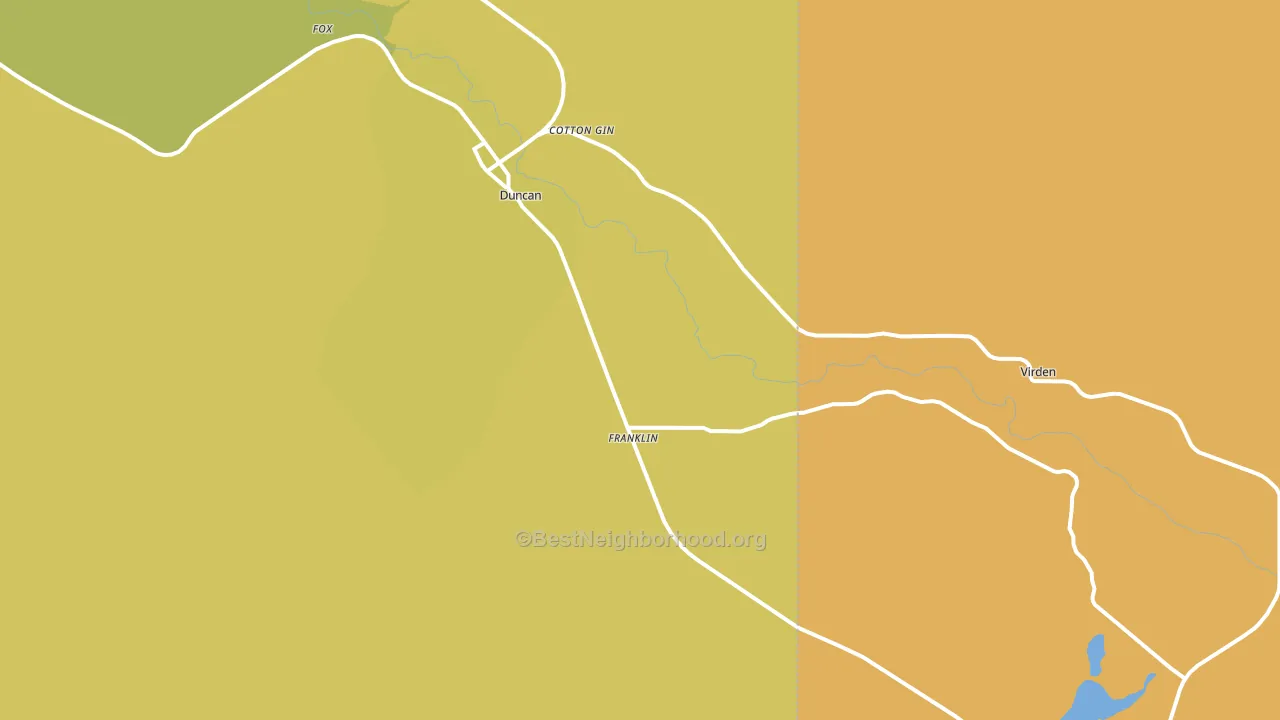 Franklin, AZ block-group voter-turnout map
