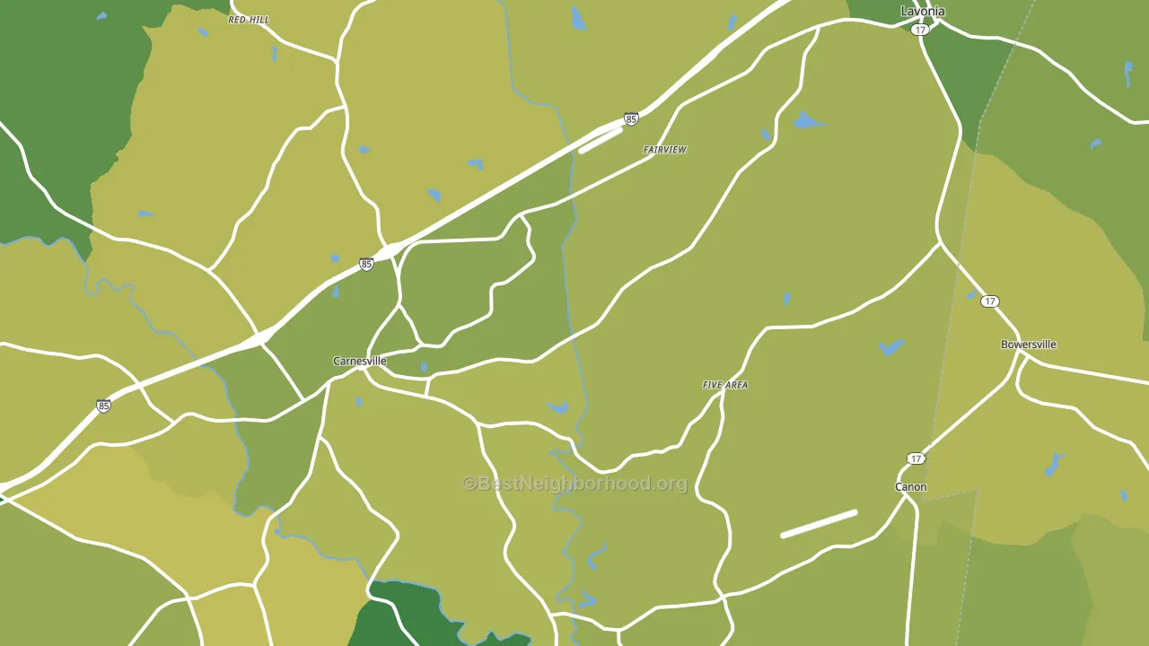 Franklin County, GA block-group voter-turnout map