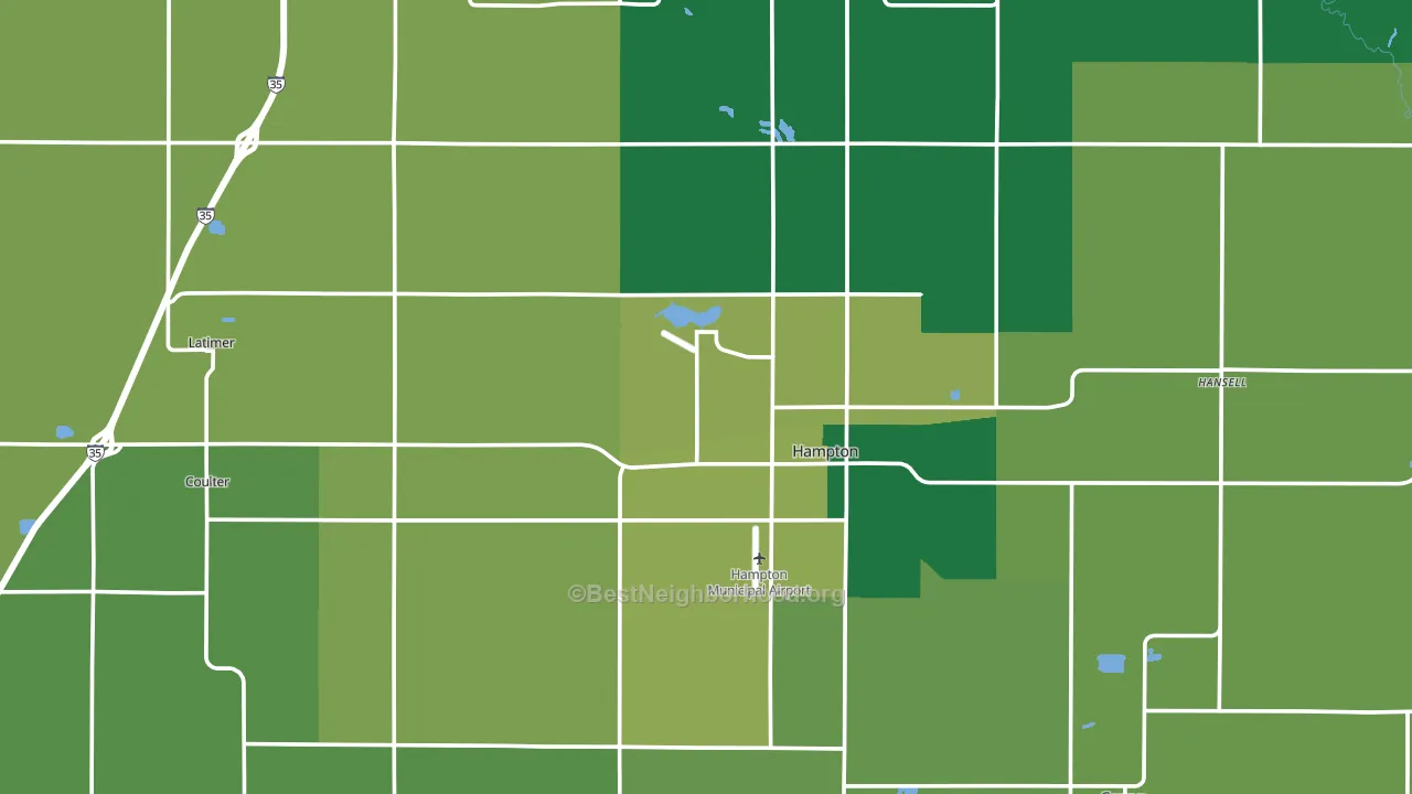Franklin County, IA block-group voter-turnout map