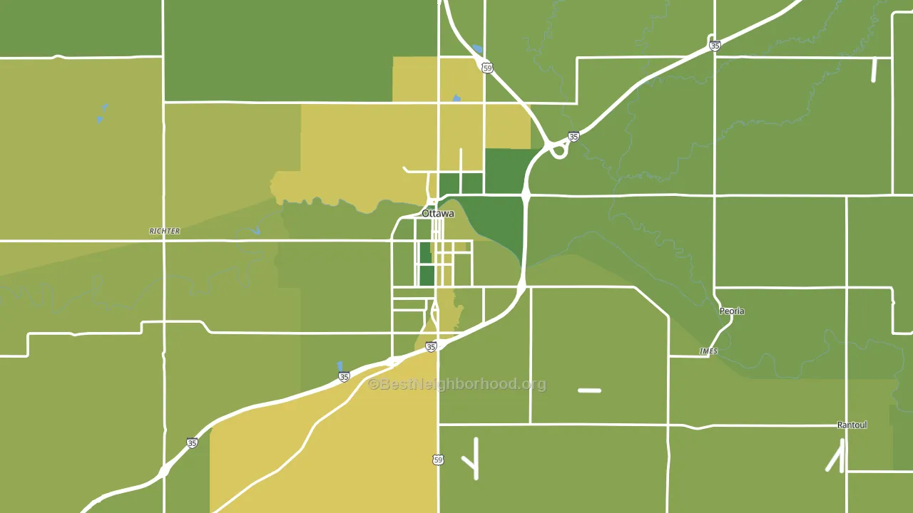 Franklin County, KS block-group voter-turnout map
