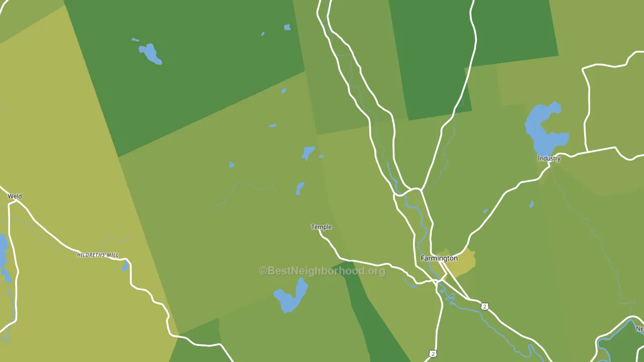 Franklin County, ME block-group voter-turnout map