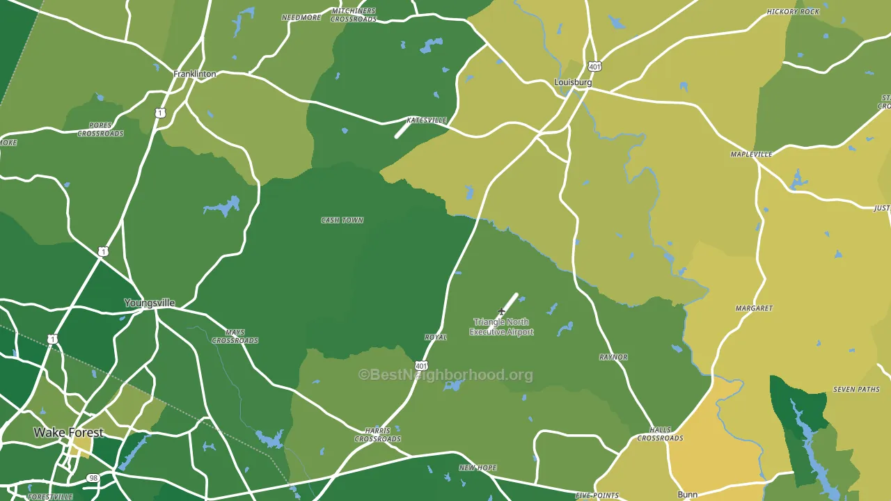 Franklin County, NC block-group voter-turnout map