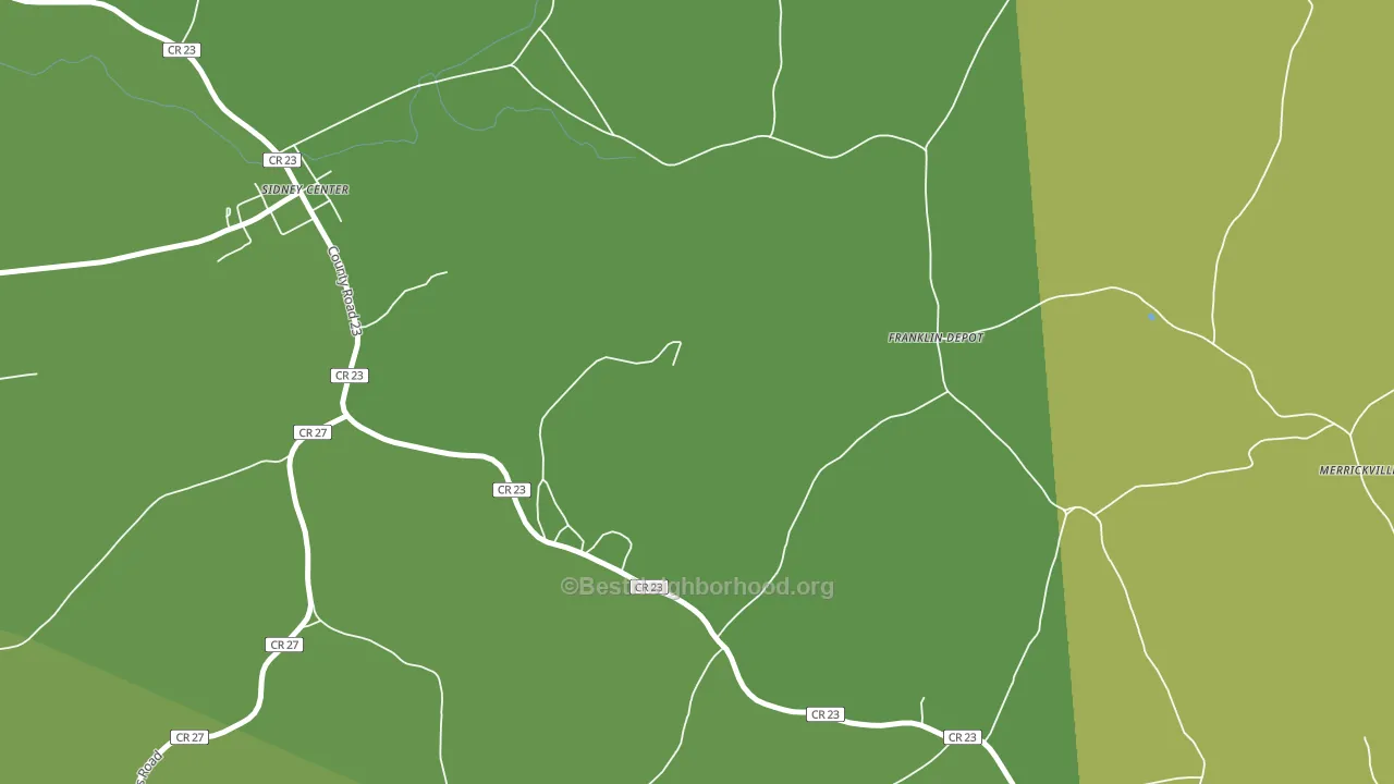Franklin Depot, NY block-group voter-turnout map