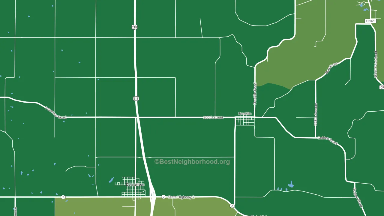 Franklin, IA block-group voter-turnout map