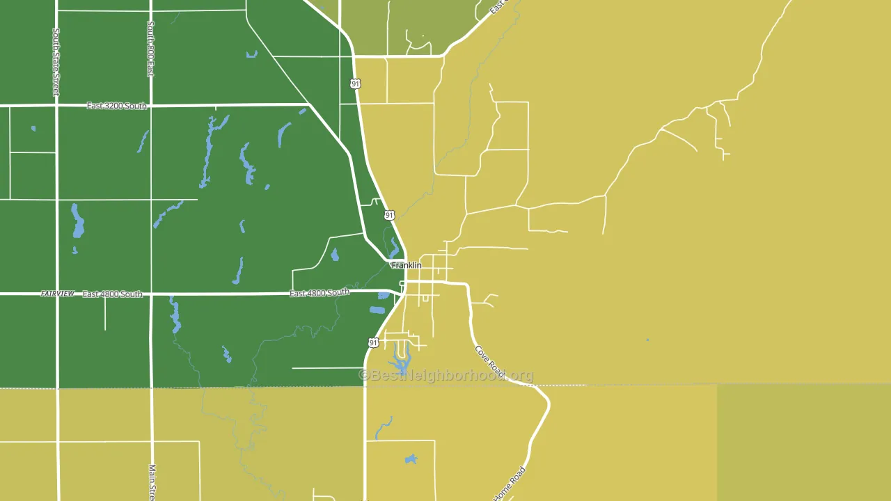 Franklin, ID block-group voter-turnout map