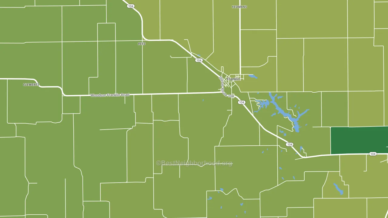 Franklin, IL block-group voter-turnout map