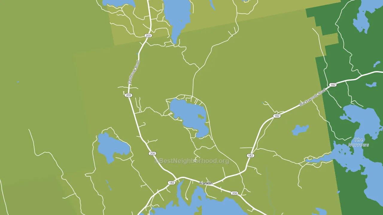 Franklin, ME block-group voter-turnout map