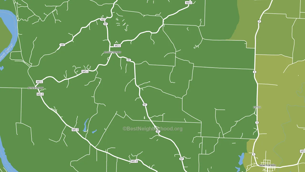 Franklin, MO block-group voter-turnout map