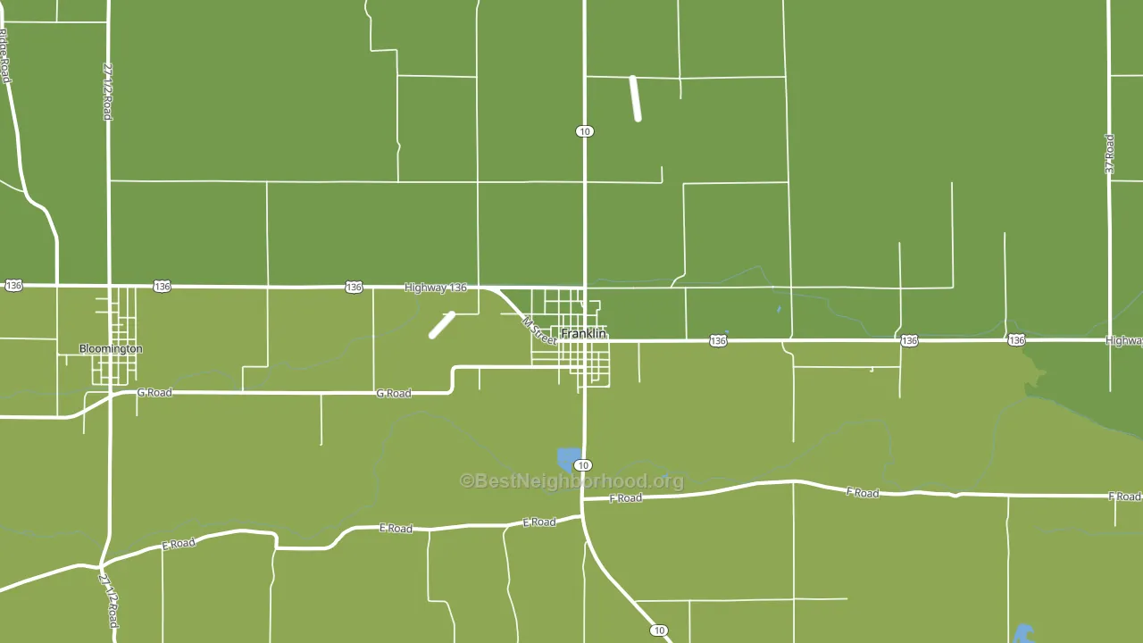 Franklin, NE block-group voter-turnout map
