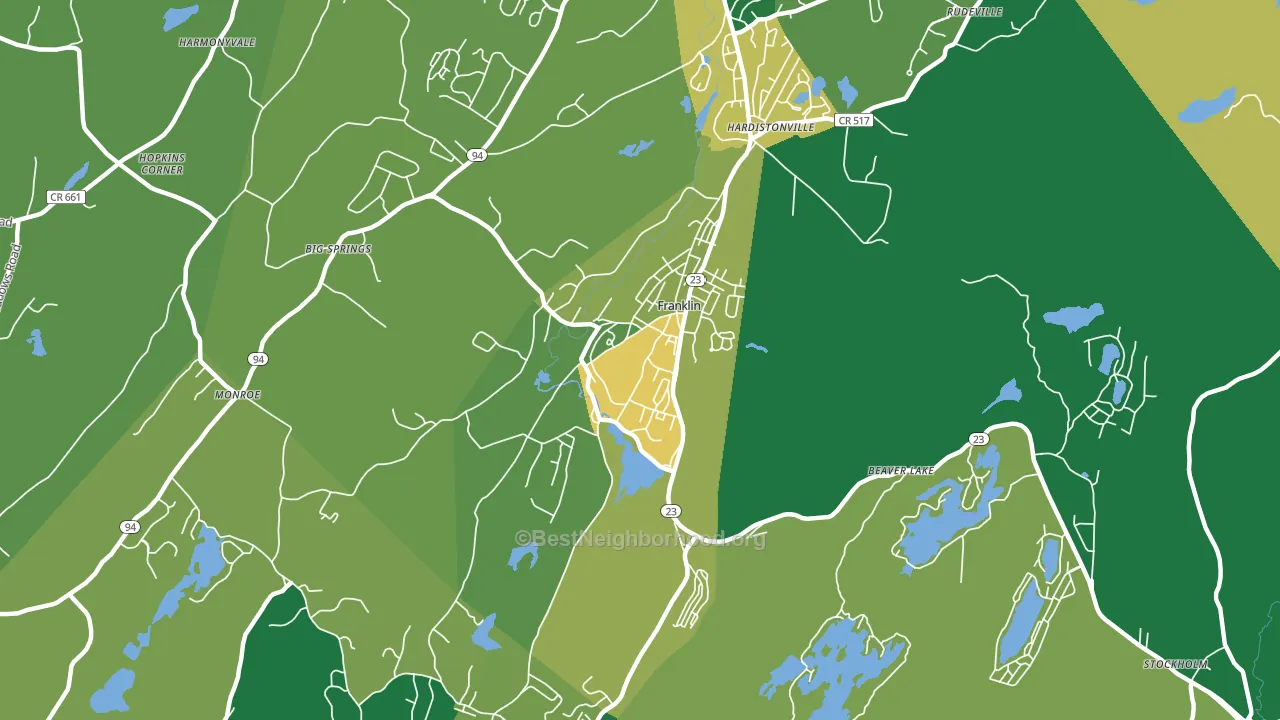 Franklin, NJ block-group voter-turnout map
