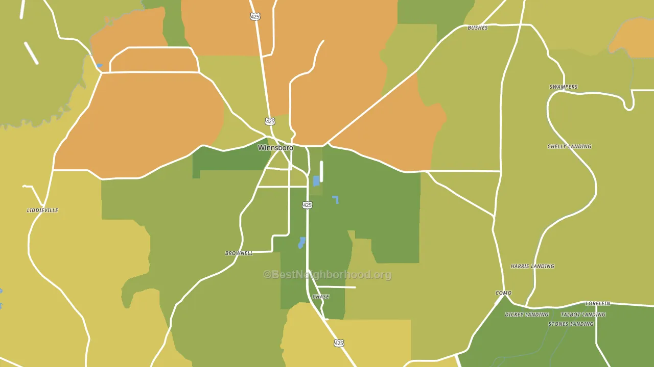 Franklin Parish, LA block-group voter-turnout map