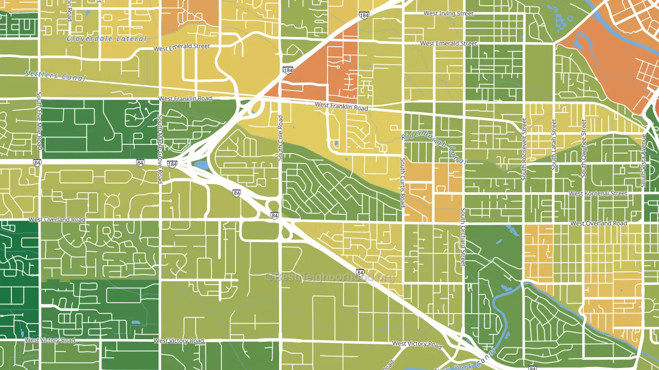 Franklin Randolph, Boise, ID block-group voter-turnout map