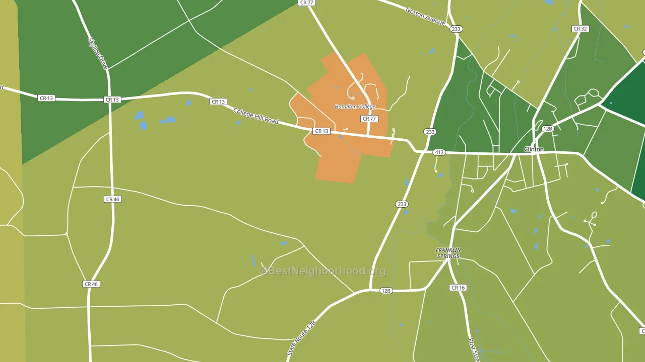 Franklin Springs, NY block-group voter-turnout map