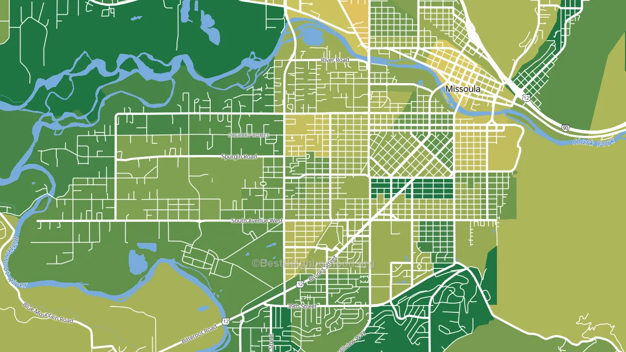 Franklin To The Fort, Missoula, MT block-group voter-turnout map
