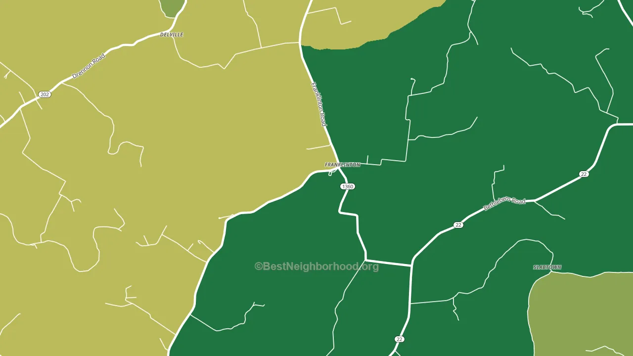 Franklinton, KY block-group voter-turnout map