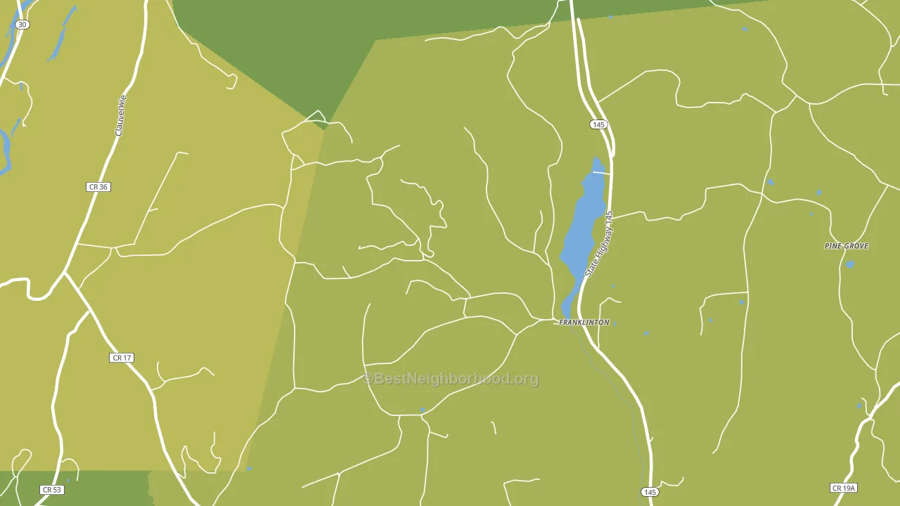 Franklinton, NY block-group voter-turnout map