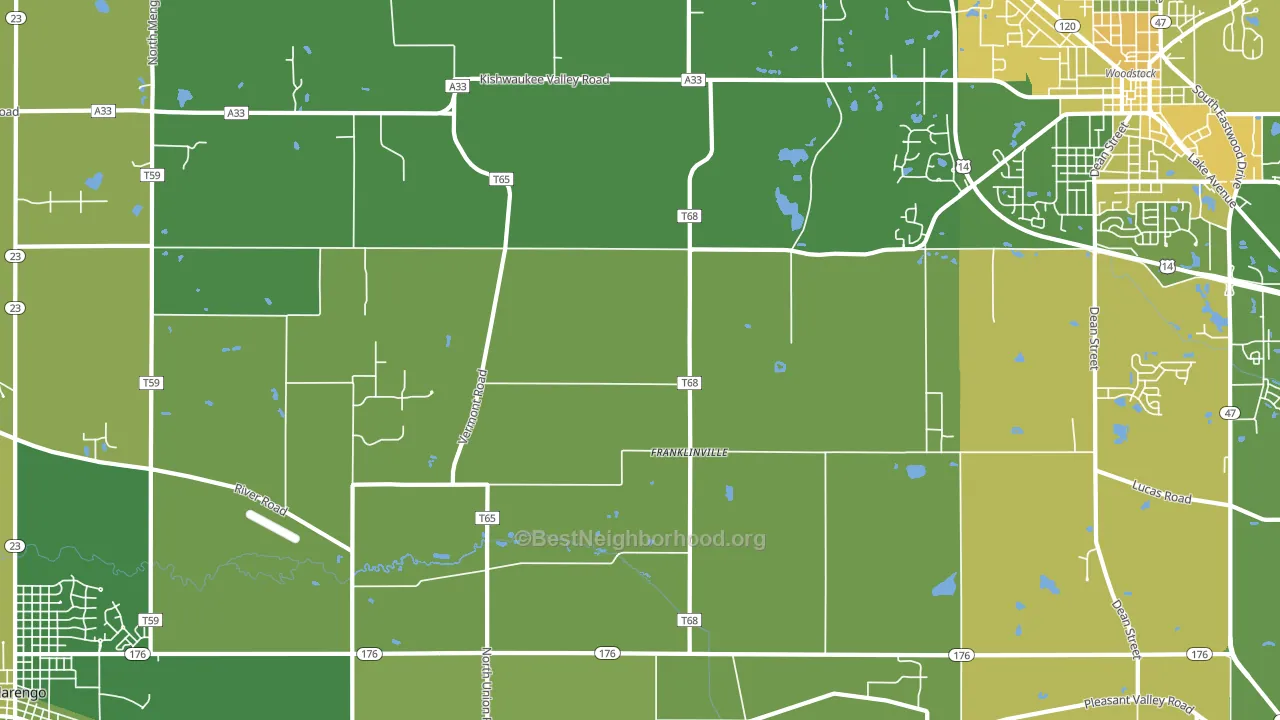 Franklinville, IL block-group voter-turnout map