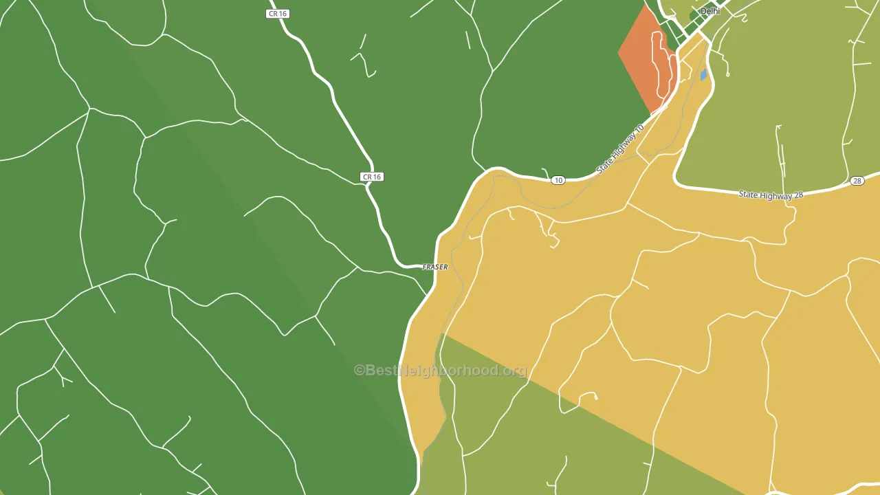Fraser, NY block-group voter-turnout map