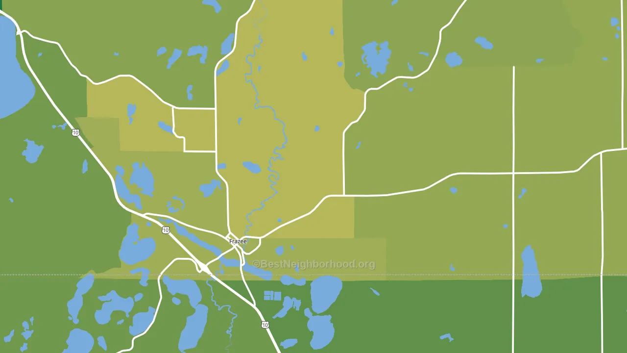 Frazee, MN block-group voter-turnout map