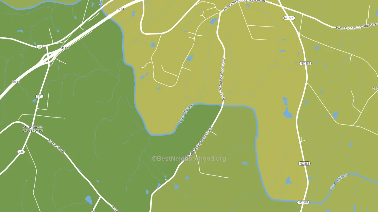 Frazier Crossroads, NC block-group voter-turnout map