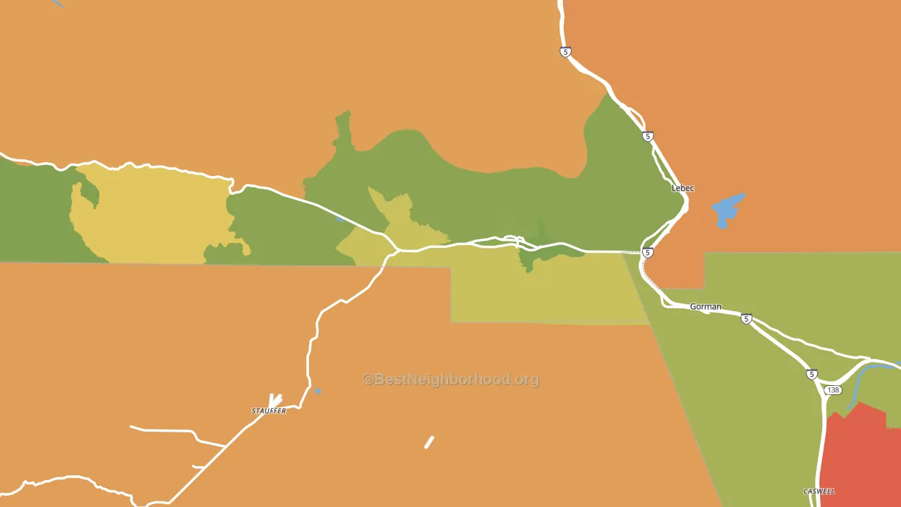 Frazier Park, CA block-group voter-turnout map