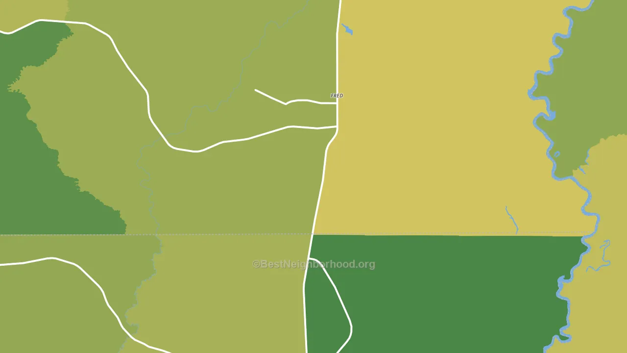 Fred, TX block-group voter-turnout map