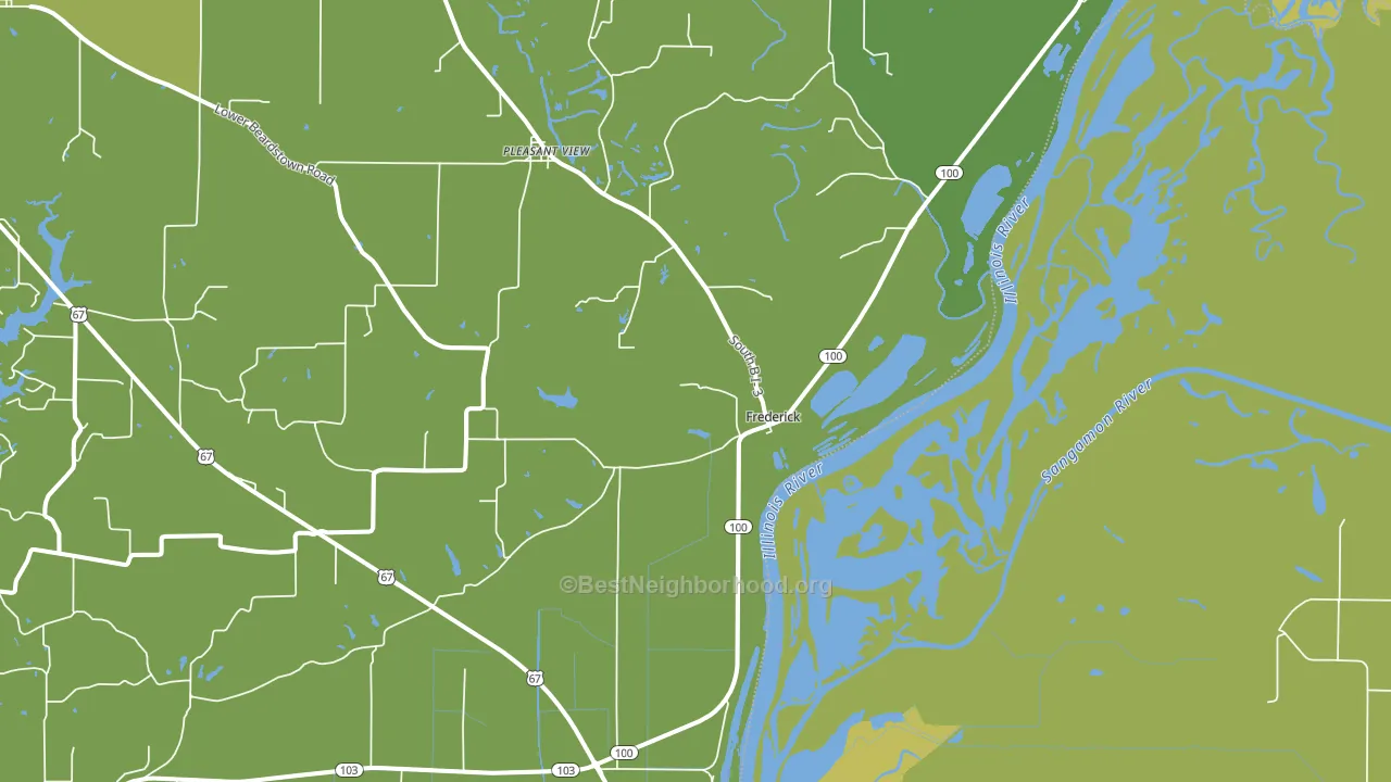 Frederick, IL block-group voter-turnout map