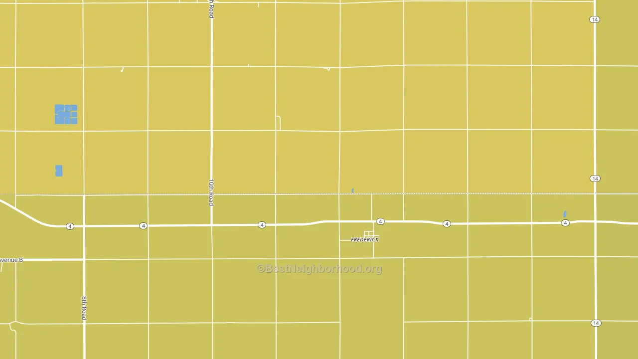 Frederick, KS block-group voter-turnout map