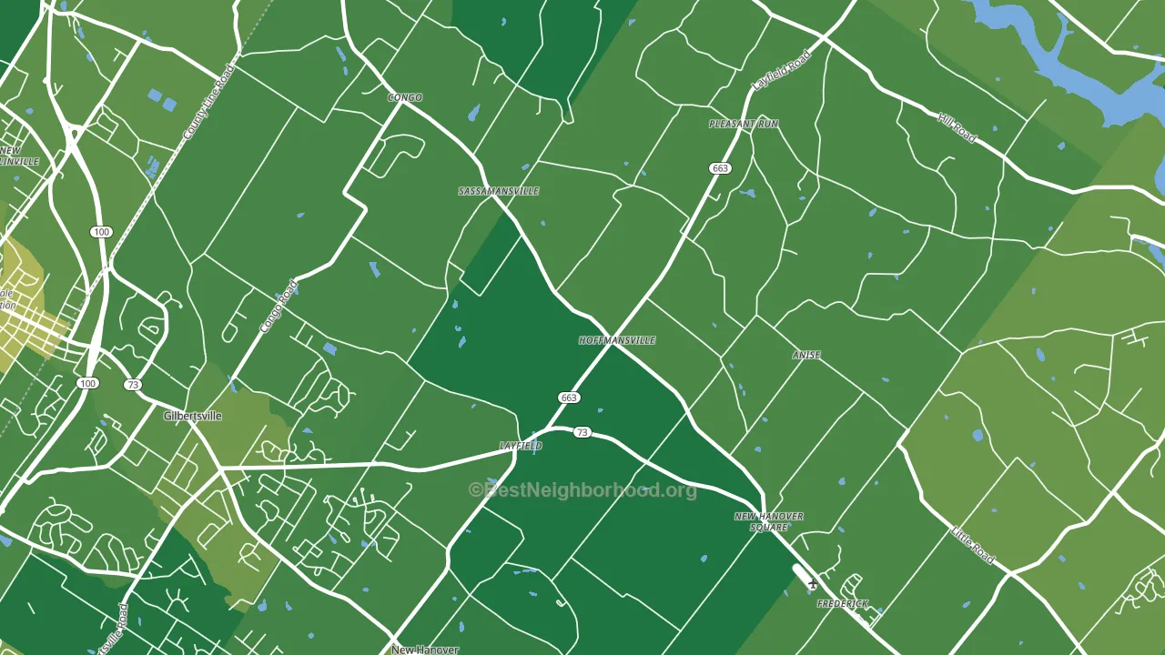 Frederick, PA block-group voter-turnout map