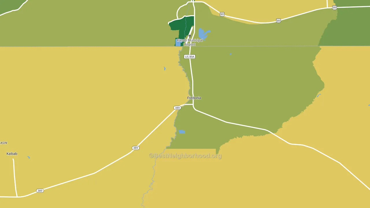 Fredonia, AZ block-group voter-turnout map