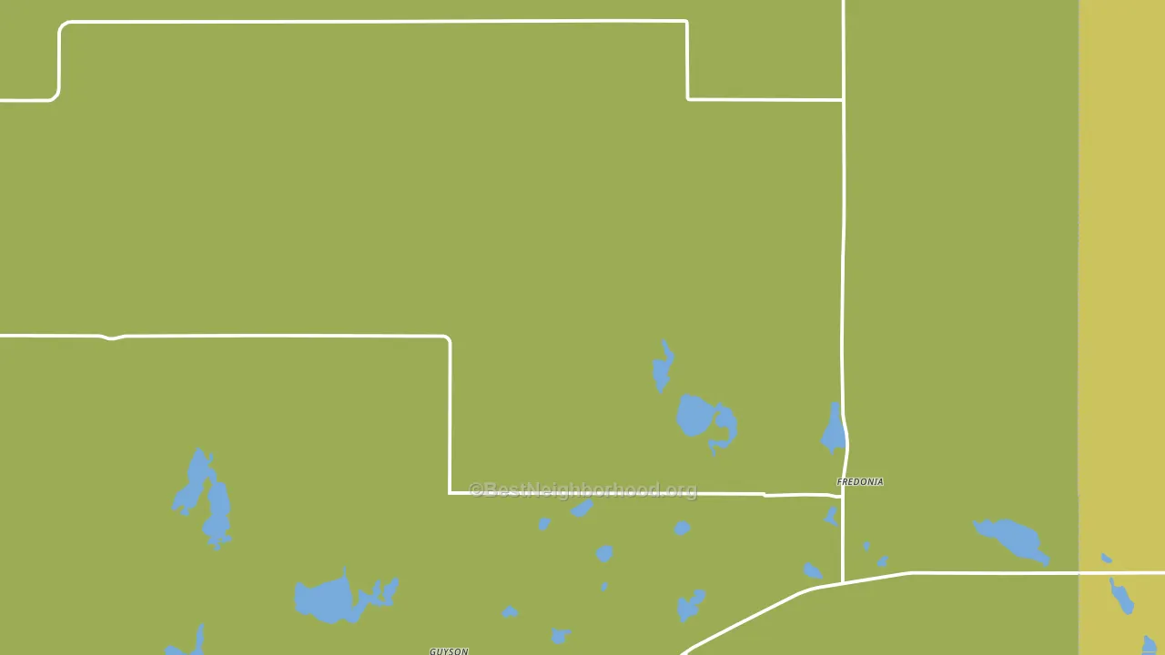 Fredonia, ND block-group voter-turnout map