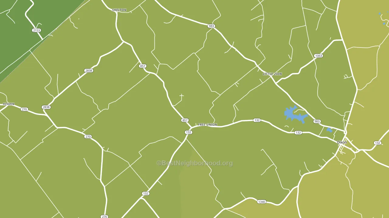 Free Union, KY block-group voter-turnout map