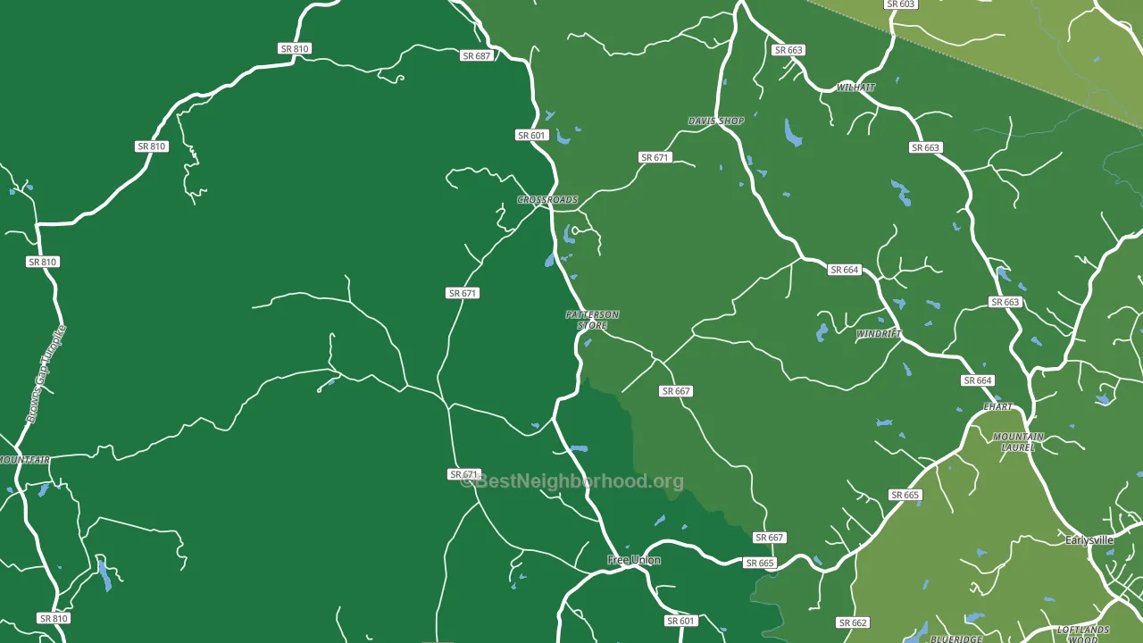 Free Union, VA block-group voter-turnout map