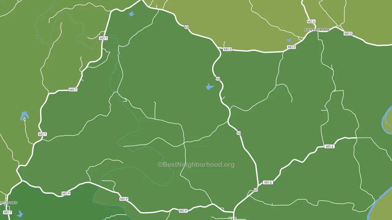 Freeburg, MO block-group voter-turnout map