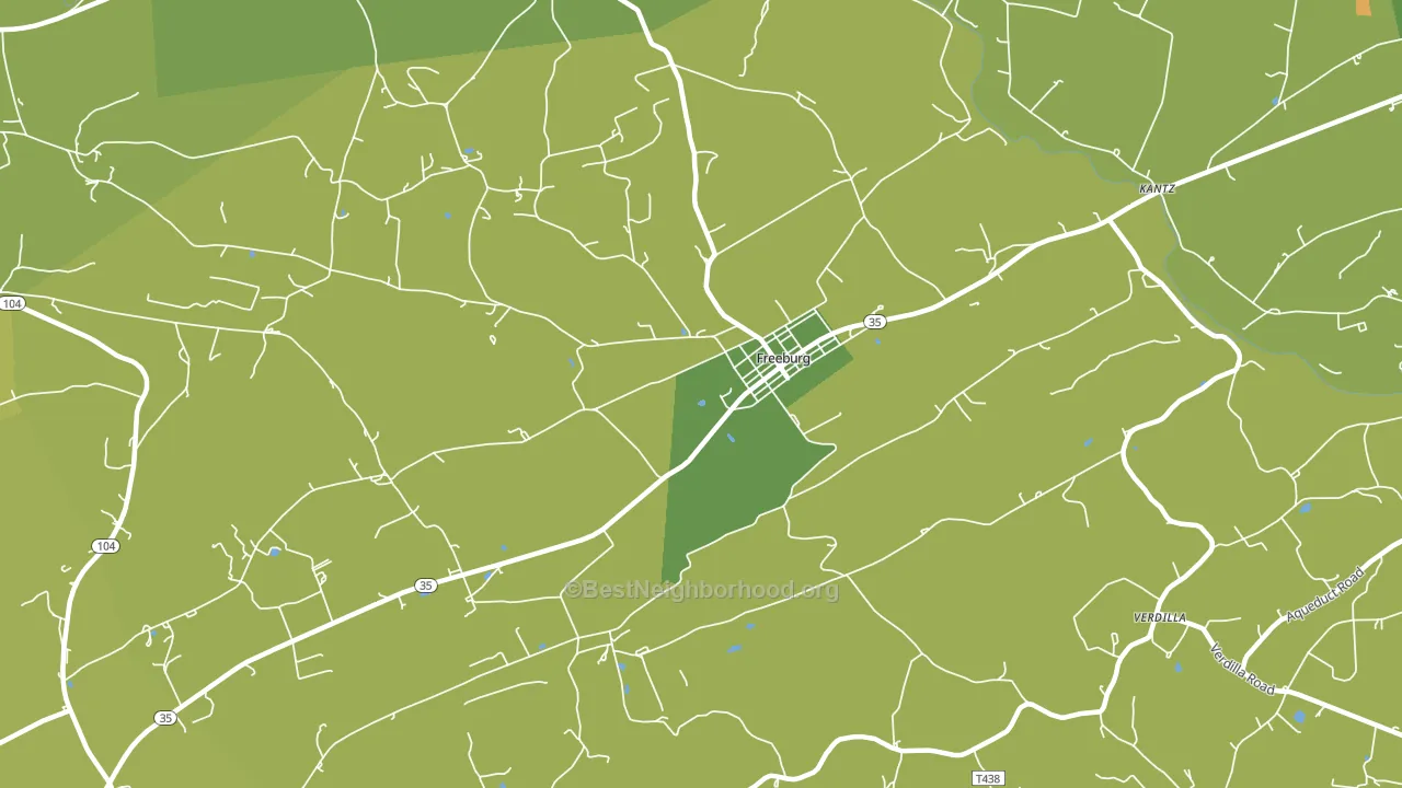 Freeburg, PA block-group voter-turnout map