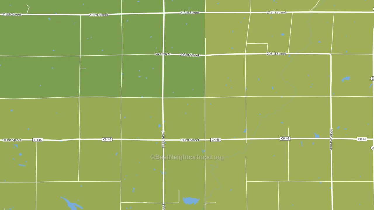 Freedhem, MN block-group voter-turnout map