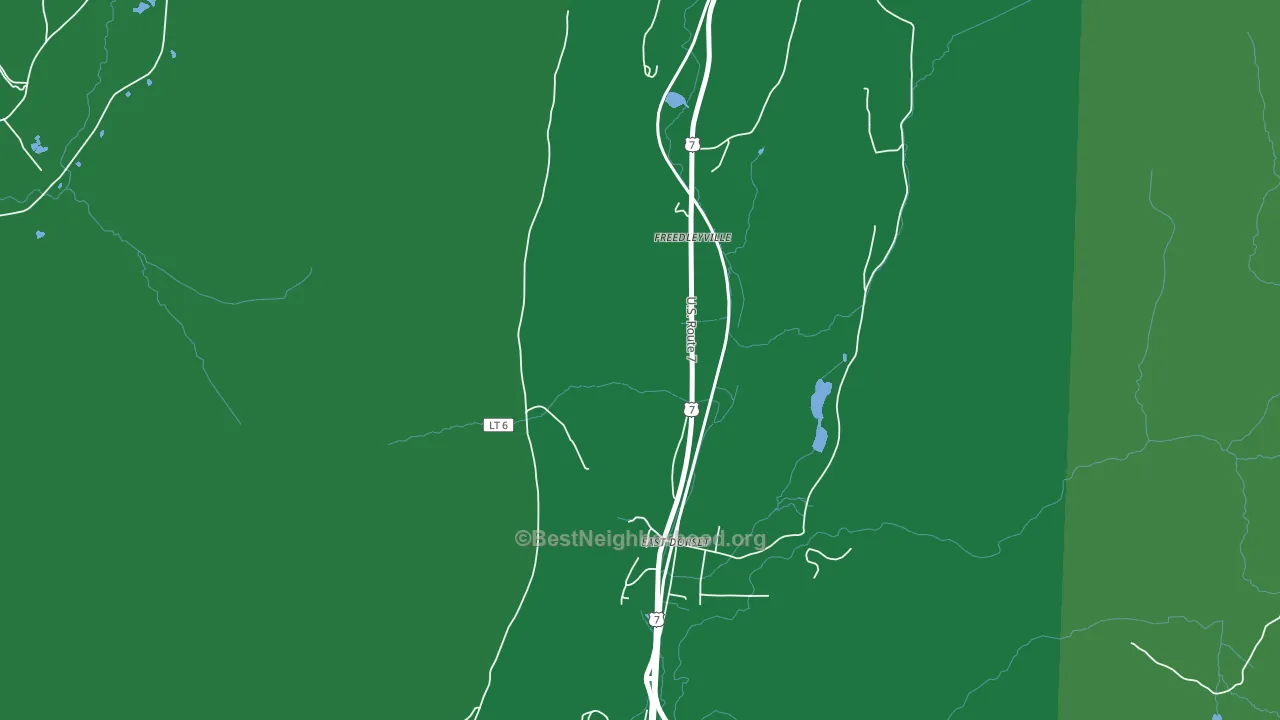 Freedleyville, VT block-group voter-turnout map