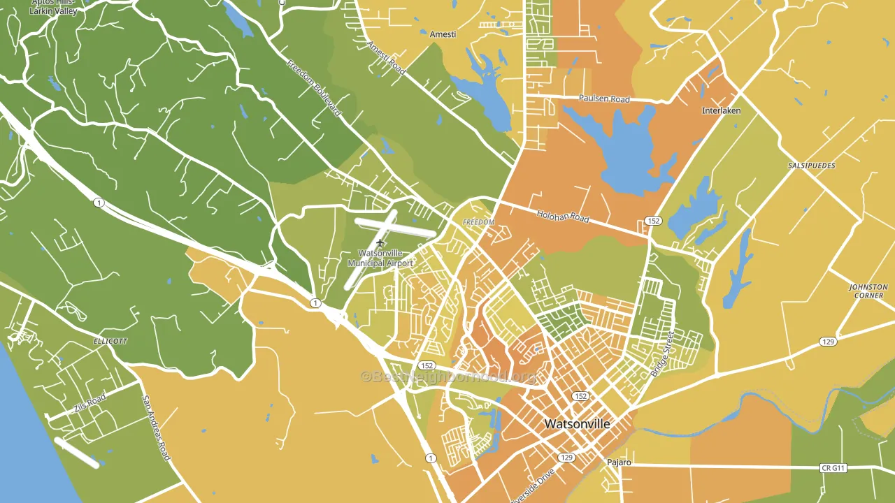 Freedom, CA block-group voter-turnout map