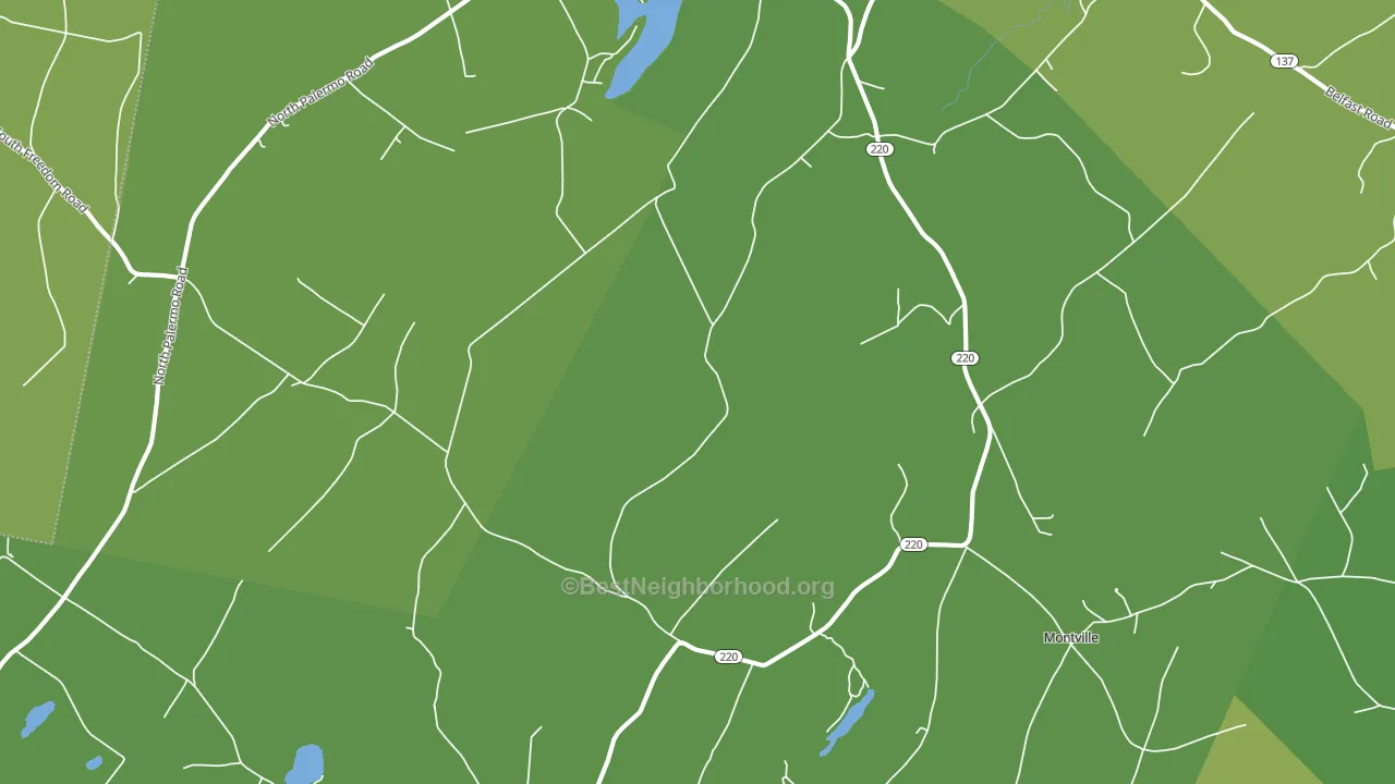 Freedom, ME block-group voter-turnout map
