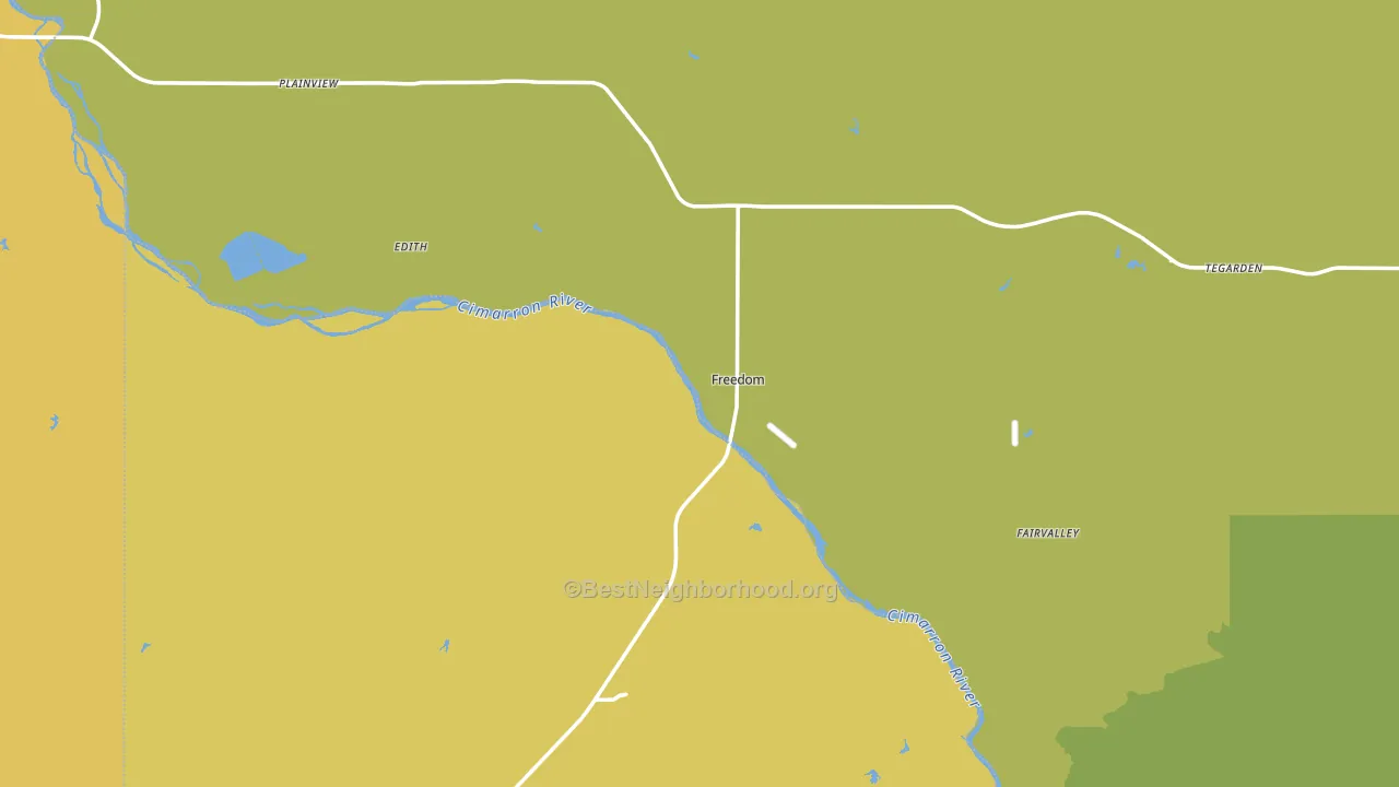 Freedom, OK block-group voter-turnout map