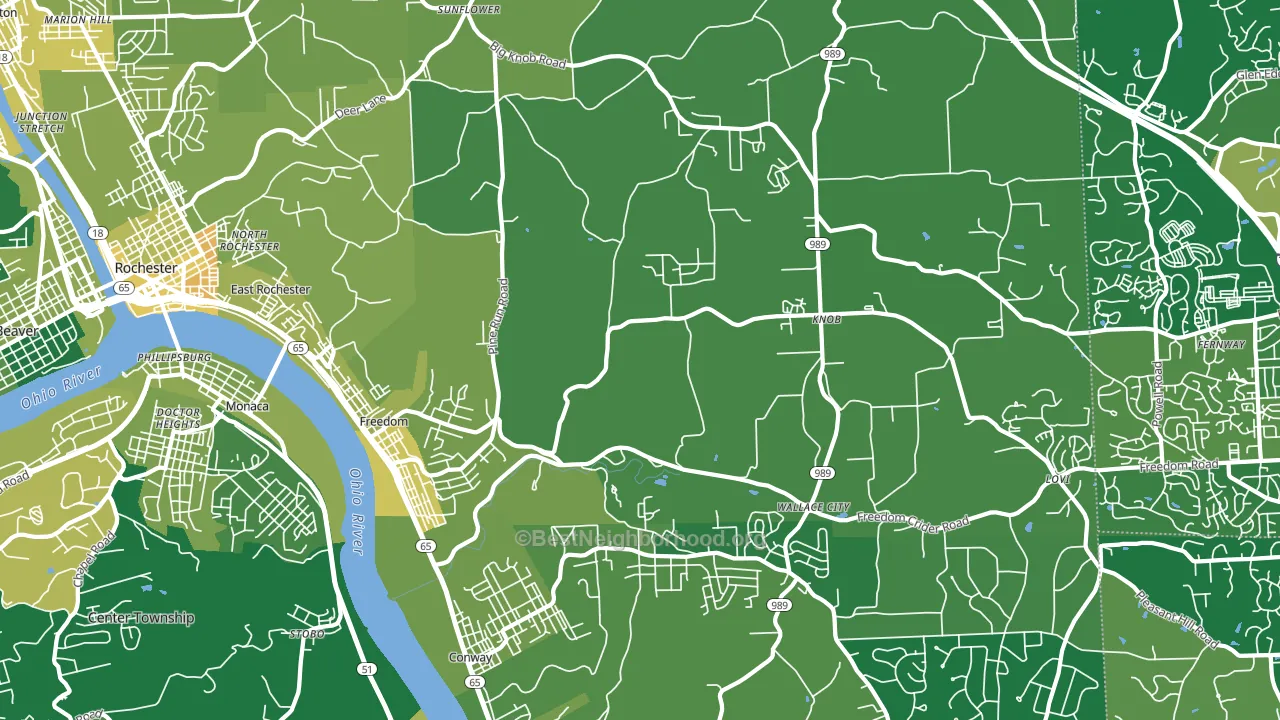 Freedom, PA block-group voter-turnout map