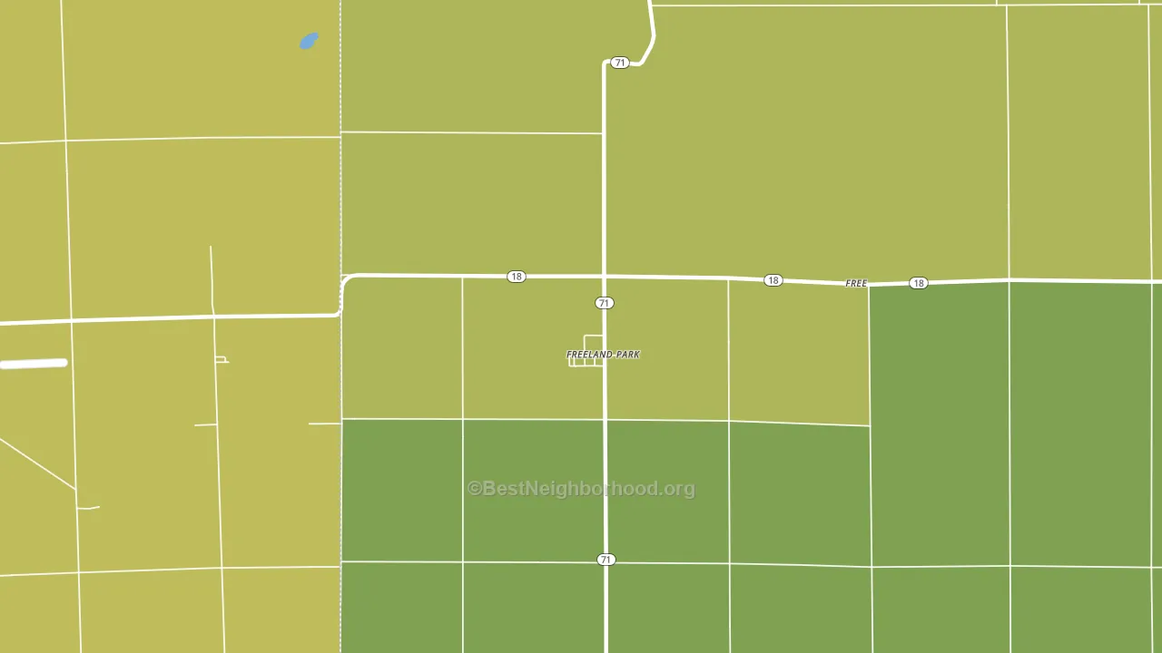 Freeland Park, IN block-group voter-turnout map
