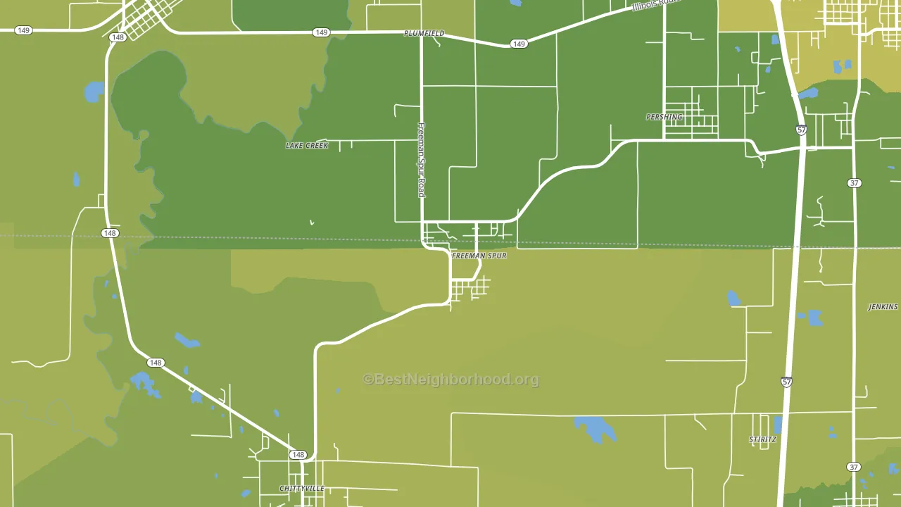 Freeman Spur, IL block-group voter-turnout map