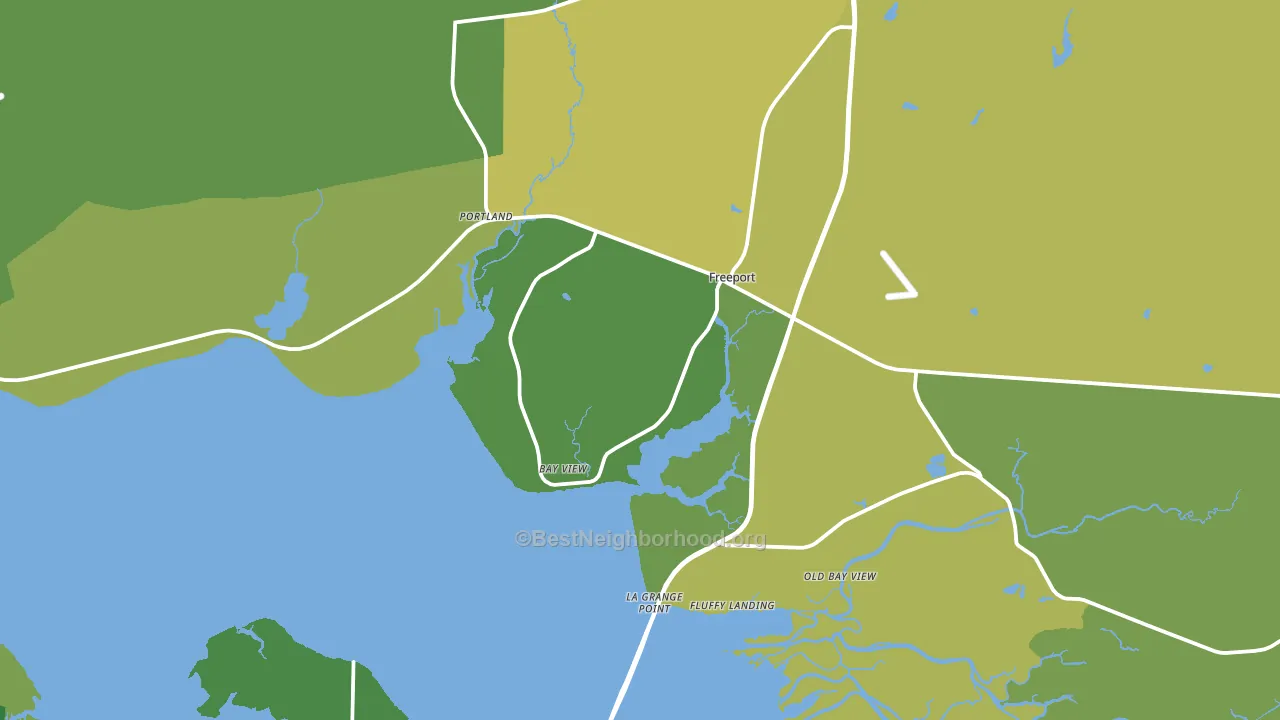 Freeport, FL block-group voter-turnout map
