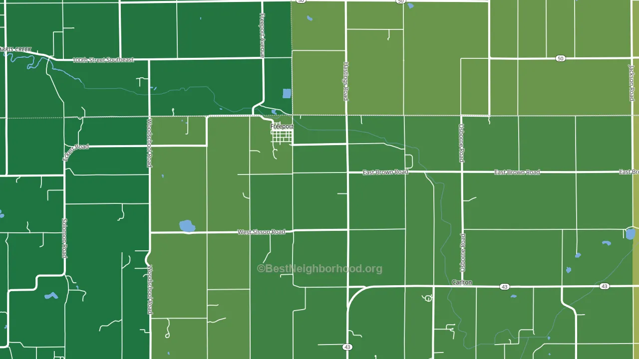 Freeport, MI block-group voter-turnout map