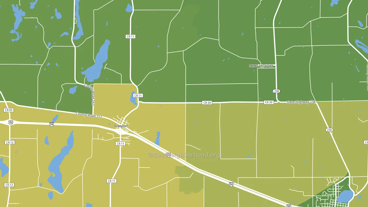 Freeport, MN block-group voter-turnout map