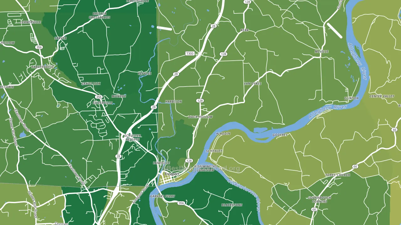 Freeport, PA block-group voter-turnout map