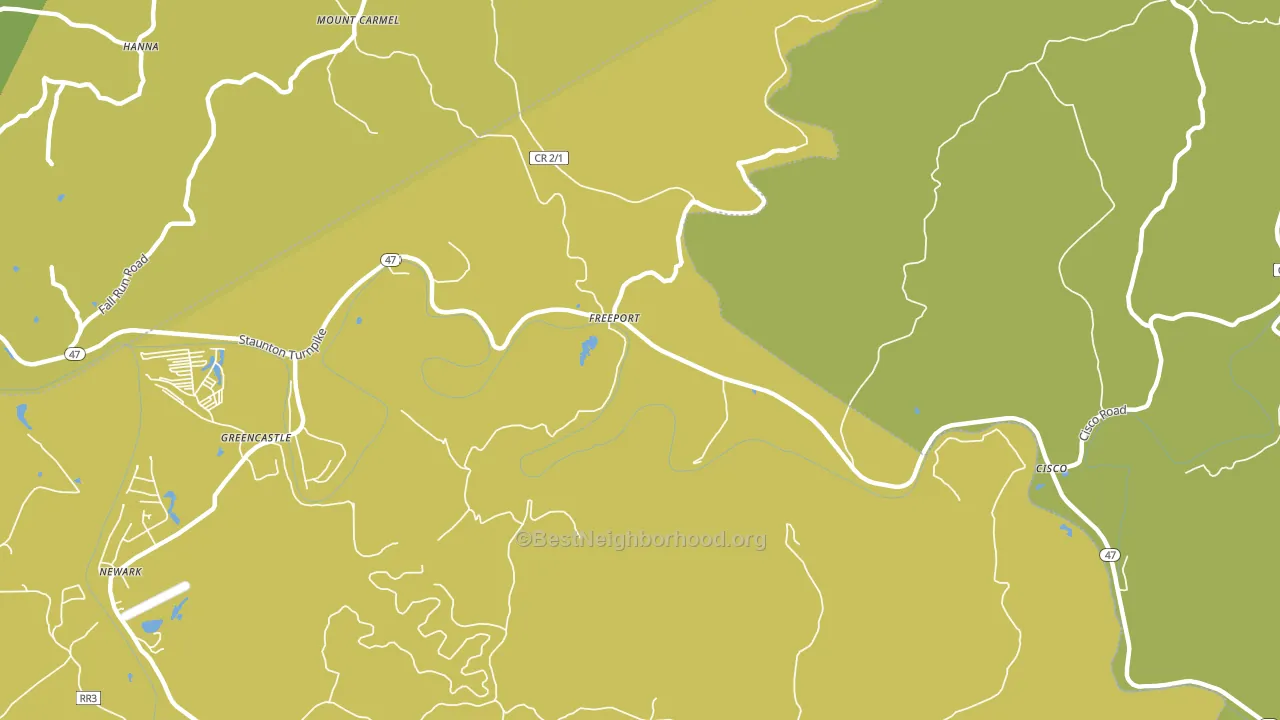 Freeport, WV block-group voter-turnout map